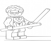 Printable lego nightwing coloring pages